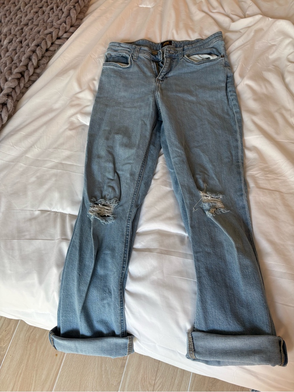 Light Blue Women's Distressed Jeans